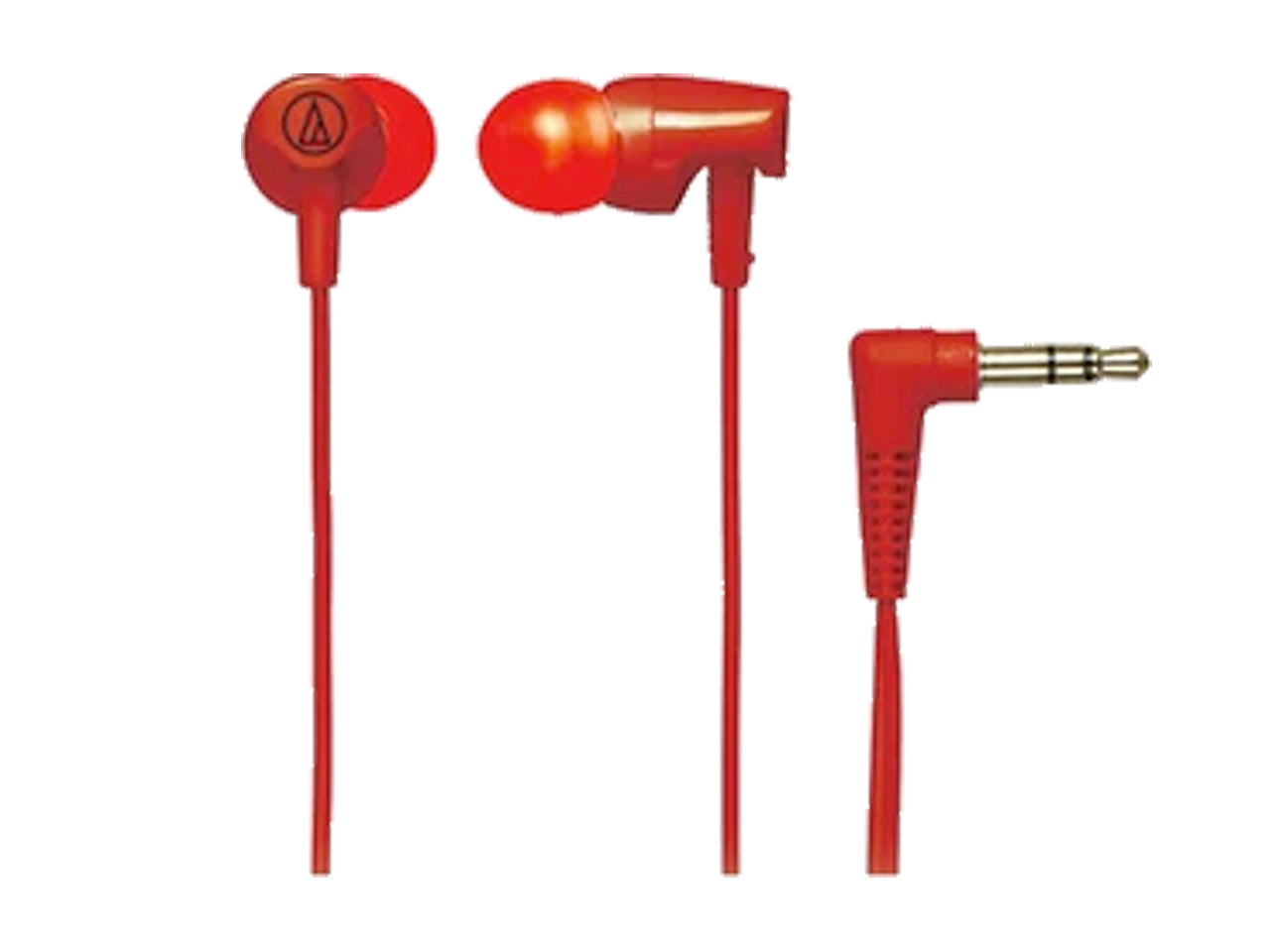 AUDIO-TECHNICA IN-EAR HEADPHONE WITH CORD WRAP (Red)