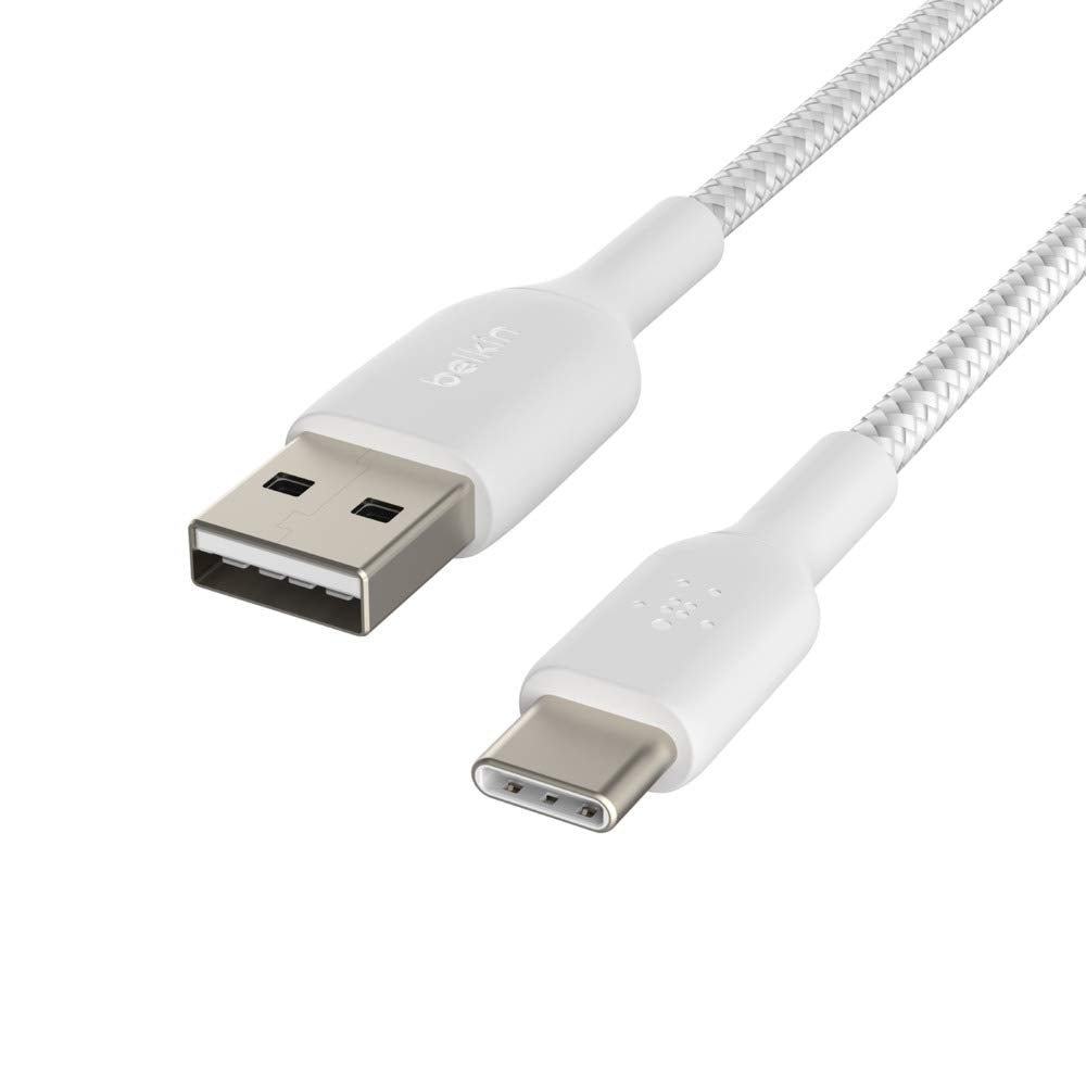 Belkin Type C to USB-A 2.0 Male Cable 3.3 feet (1 meter) - White, USB-IF Certified, Supports Fast Charging-Cables-computerspace