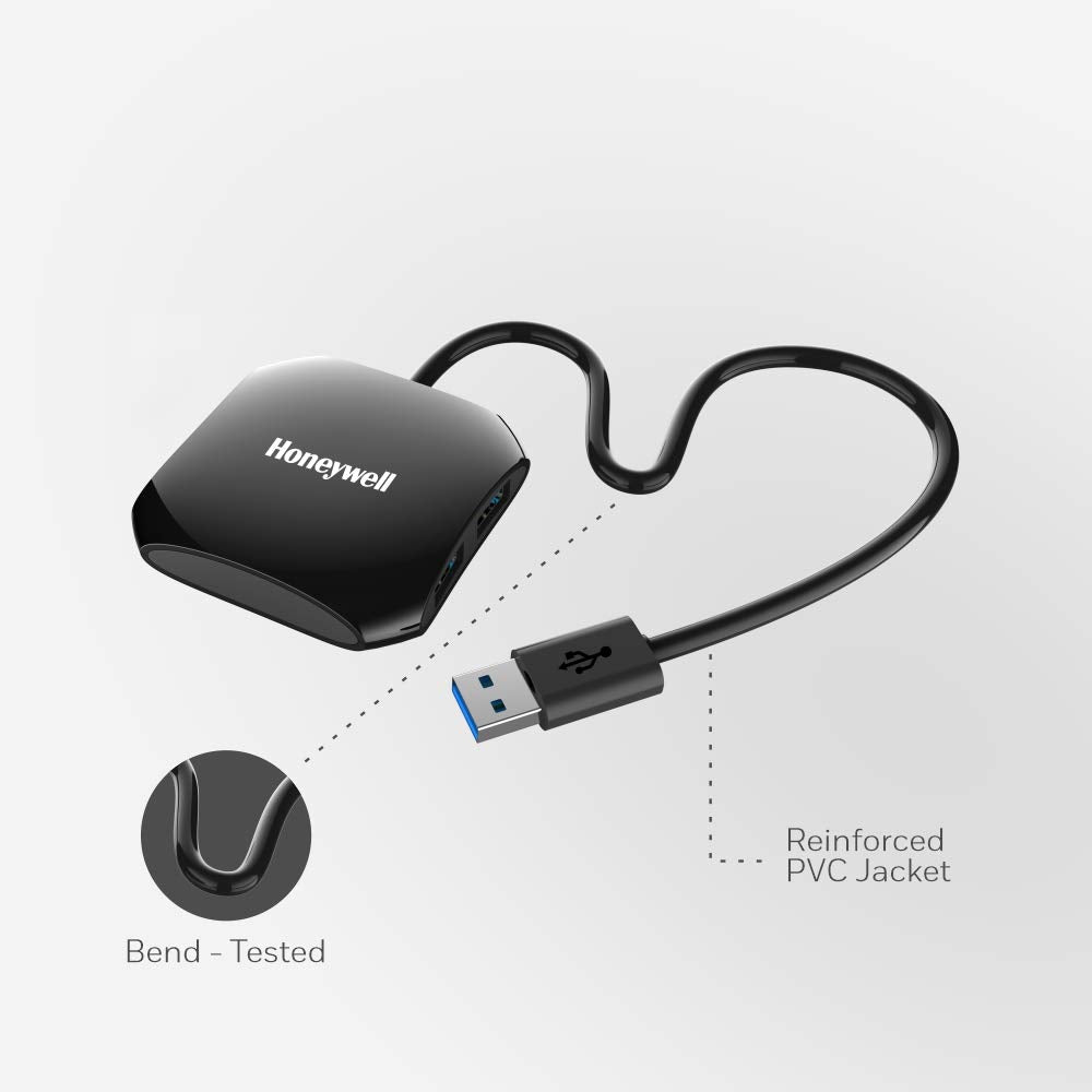 Honeywell Momentum 4 Port Non Powered USB 3.0 Hub- Glossy Black-USB Hub-Honeywell-computerspace