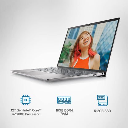 Dell Inspiron 5320 Laptop Intel i7-1260P 16GB LPDDR5 512GB SSD Integrated 13.3" QHD+ WVA AG 300 nits Win 11+ MSO'21 Platinum Silver 1 Year Onsite Hardware Service Backlit Keyboard + Fingerprint Reader D560754WIN9S