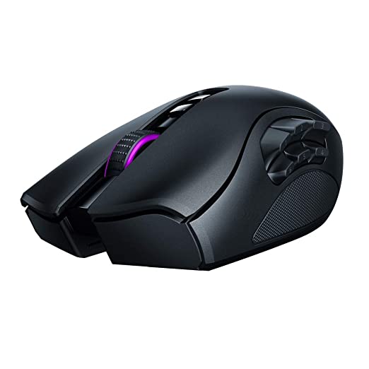 Razer Naga Pro Modular Bluetooth Wireless RGB Gaming Mouse with 3 Swappable Side Plates Up to 19+1 Programmable Buttons 20000 DPI Optical Sensor Black RZ01-03420100-R3A1-MOUSE-RAZER-computerspace