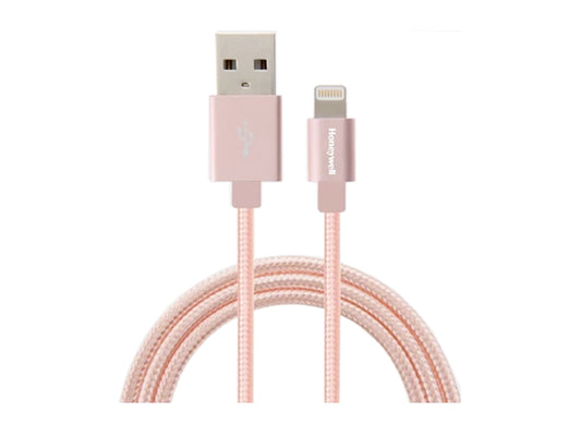 Honeywell Apple Lightning Sync & Charge Cable 1.2 Mtr (Braided) Rose Gold