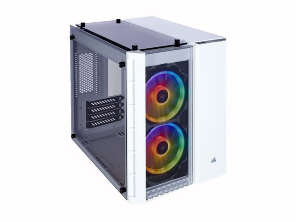 CORSAIR Crystal Series 280X RGB Tempered Glass Micro ATX Case White Cabinet