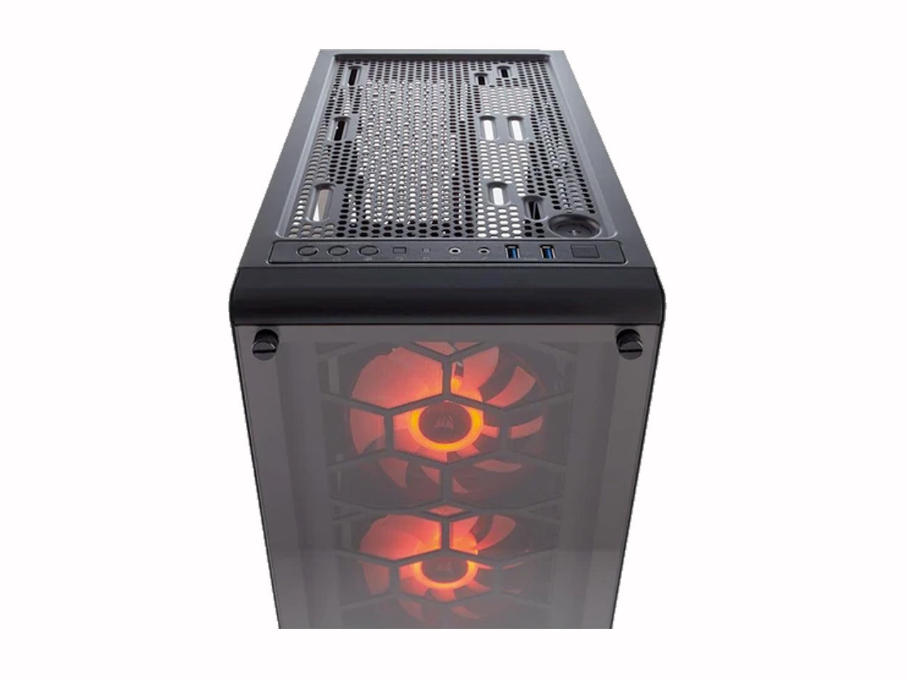 CORSAIR CRYSTAL SERIES 460X BLACK RGB MID TOWER TEMPERED GLASS CABINET