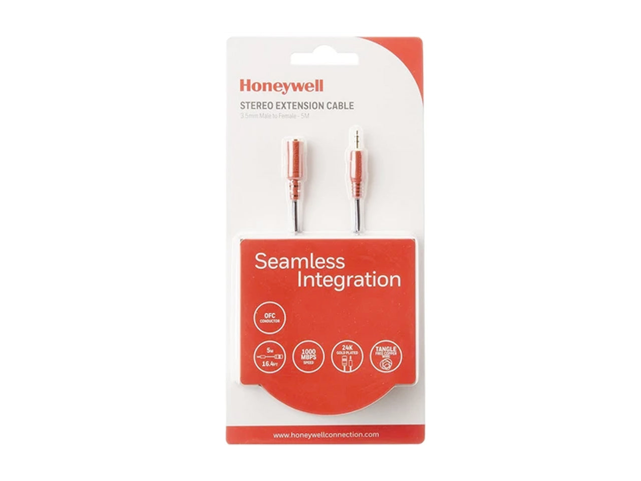Honeywell Stereo Extension Cable 3.5mm (male - female) 5 Mtr