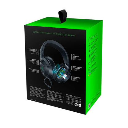 Razer Kraken V3 X Wired Gaming On Ear Headset 7.1 Surround Sound Triforce 40mm Drivers HyperClear Bendable Cardioid Mic RZ04-03750100-R3U1-Headsets-RAZER-computerspace