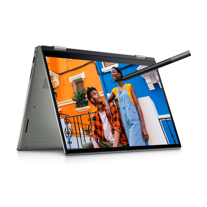 Dell New Windows Inspiron 7425 2in1 Laptop AMD Ryzen5-5625U Win11+MSO'21 8GB GDDR4 512GB SSD 14" FHD Touch 250 nits Active Pen Backlit KB + FPR Pebble Green 1 Year Onsite Hardware Service D560732WIN9P