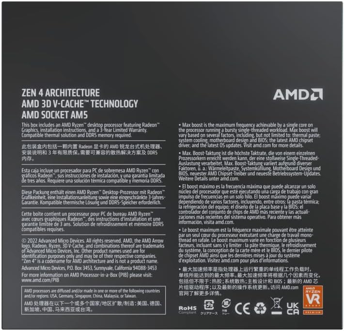 AMD Ryzen 9 7900X3D Processor With Radeon Graphics-Processors-AMD-computerspace