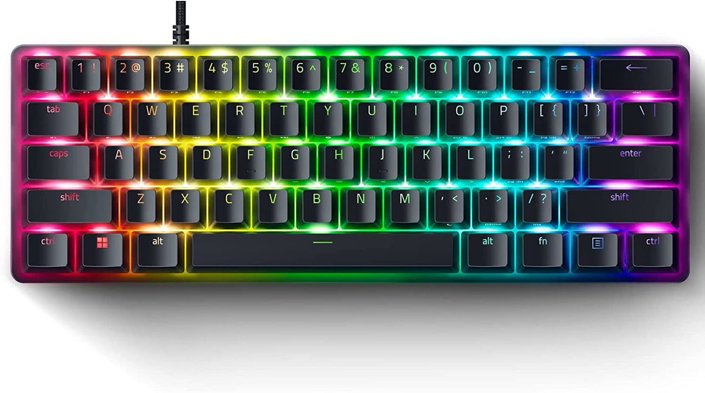 Razer Huntsman Mini Clicky Optical Purple Switch USB-C Gaming Keyboard RGB Customizable backlighting - RZ03-03390100-R3M1 Black-KEYBOARD-RAZER-computerspace