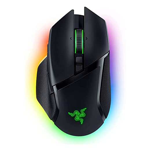 Razer Basilisk V3 Pro Customizable Wireless Gaming Mouse Classic Black Optical Switches Gen-3 HyperScroll Tilt Wheel 11 Programmable Buttons Focus Pro 30K Optical Sensor RZ01-04620100-R3A1