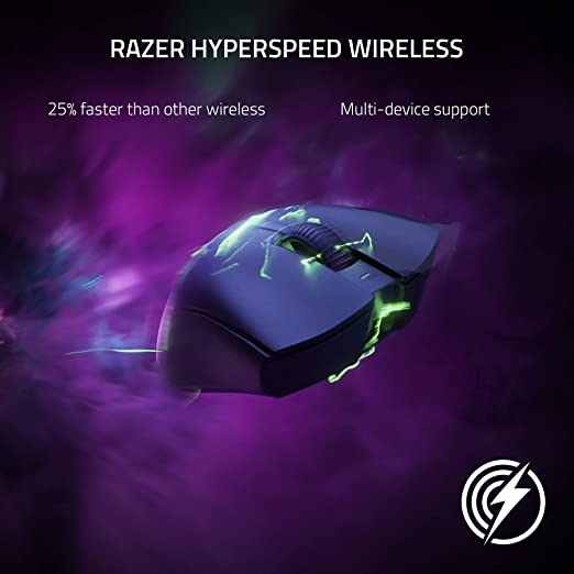 Razer DeathAdder V3 Pro Wireless Gaming Mouse White  Ultra Lightweight Focus Pro 30K Optical Sensor Optical Switches Gen-3 HyperSpeed Wireless 5 Programmable Buttons RZ01-04630200-R3A1