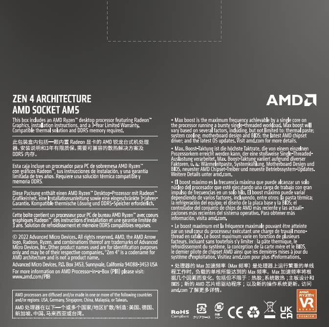 AMD Ryzen 9 7900X Processor With Radeon Graphics-Processors-AMD-computerspace