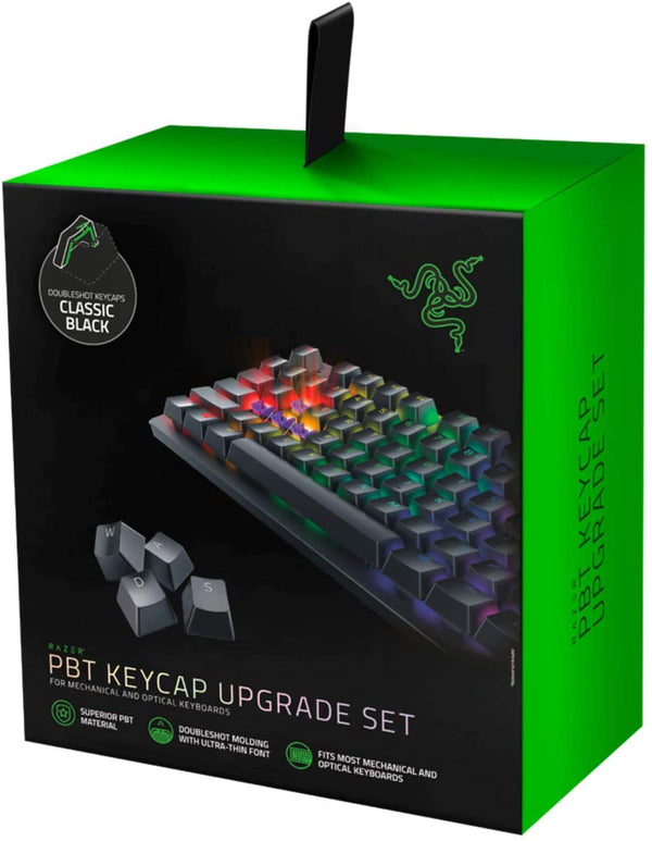 Razer Doubleshot Pbt Keycap Upgrade Set for Mechanical & Optical Keyboards - Classic Black - RC21-01490100-R3M1