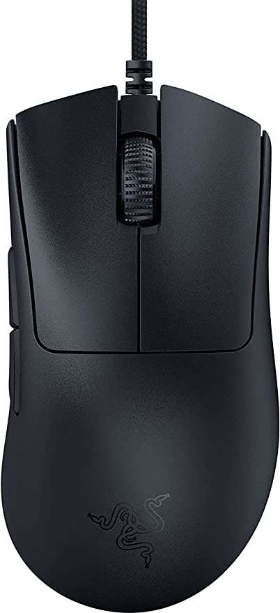 DeathAdder V3 Wired Gaming Mouse 59g Ultra Lightweight Focus Pro 30K Optical Sensor Fast Optical Switches Gen 3 8K Hz HyperPolling 6 Programmable Buttons Ergonomic Black RZ01-04640100-R3M1