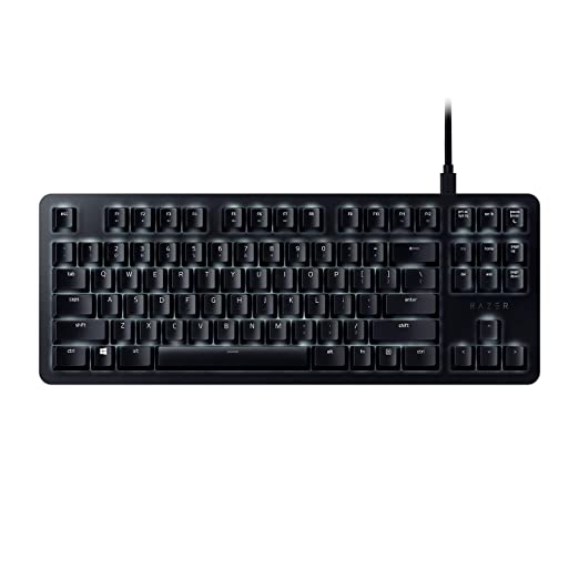 Razer Blackwidow Lite Silent Mechanical Gaming Keyboard with Orange Switch Black Tenkeyless True White Led Backlighting- Rz03-02640100-R3M1-KEYBOARD-RAZER-computerspace