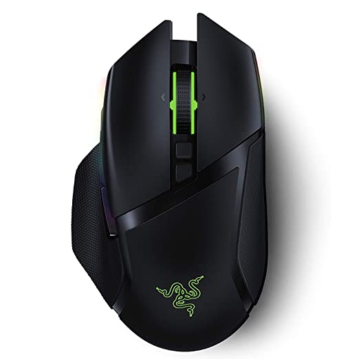 Razer Basilisk Ultimate Wireless Gaming Mouse with Charging Dock 11 Programmable Buttons 20,000 DPI Optical Sensor Chroma RGB Lighting Classic Black RZ01-03170100-R3A1