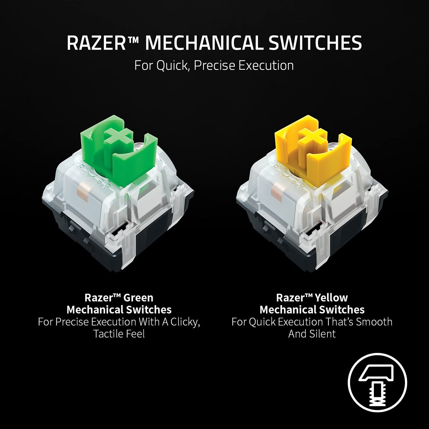 Razer BlackWidow V3 Mini HyperSpeed - Green Switch - Wireless 65% Mechanical Gaming Keyboard with Razer Chroma RGB - ‎RZ03-03891400-R3M1