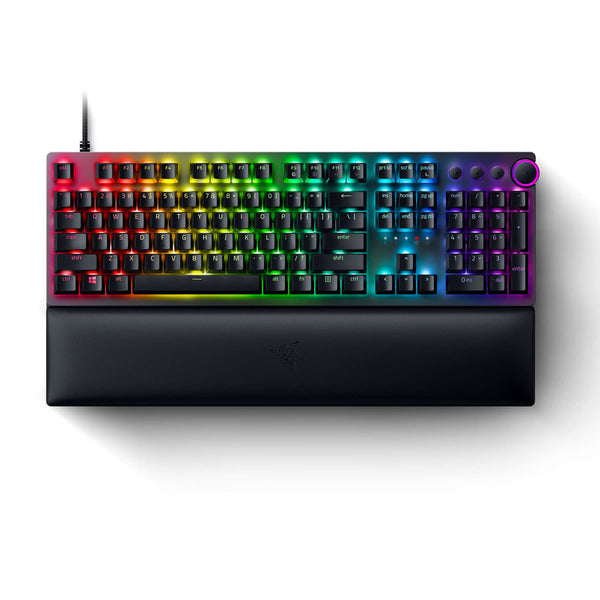 Razer Huntsman V2 Analog Gaming Keyboard Analog Optical Switches, Powered Chroma RGB Full Siz Black RZ03-03610100-R3M1
