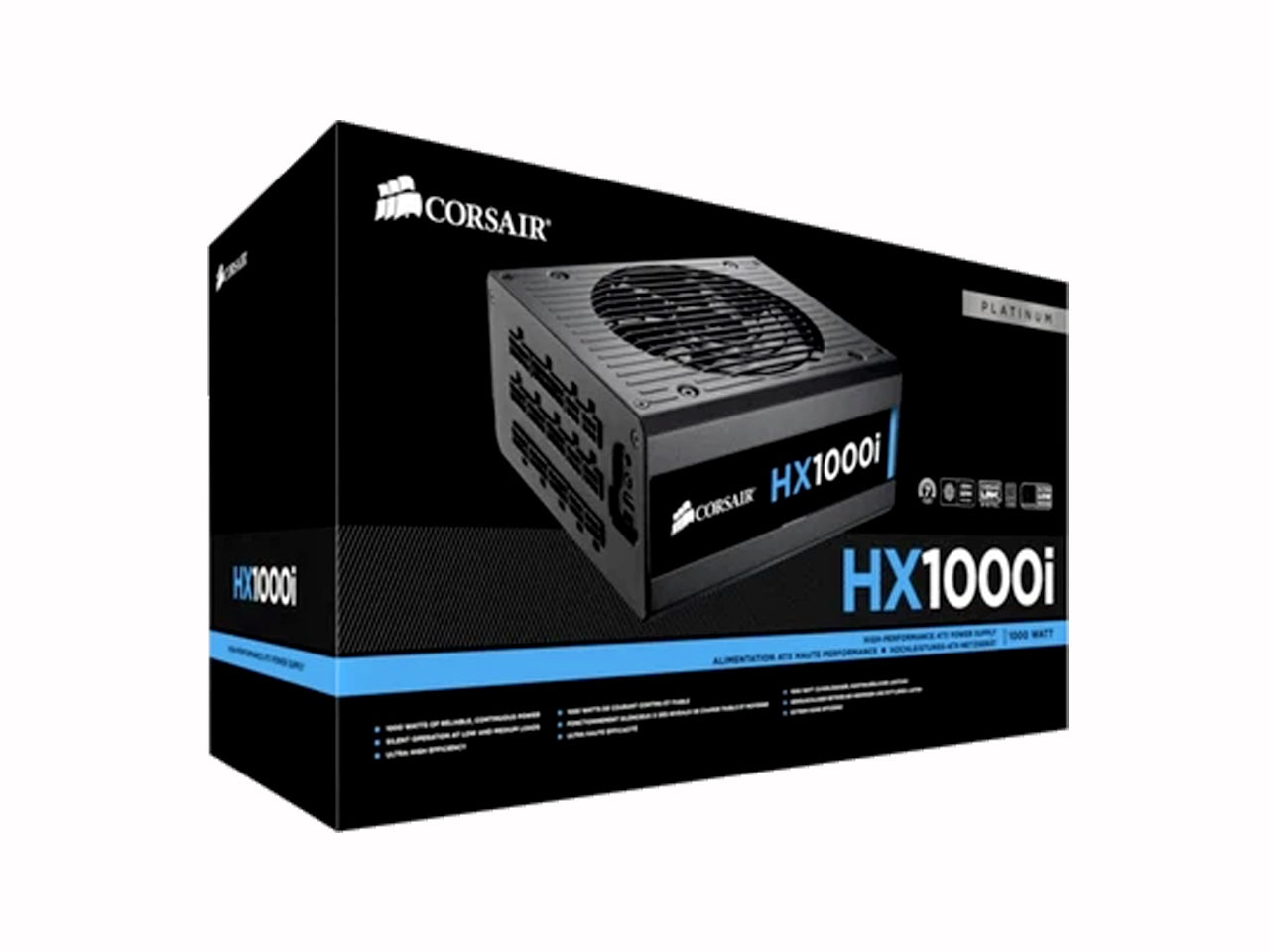 Corsair HX1000i 1000 Watt 80 Plus Platinum Certified Power Supply