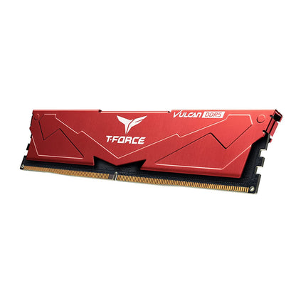 TeamGroup T-Force Vulcan Z DDR5 Red 64GB Kit (32GBx2) 5200Mhz CL40 Desktop Gaming Memory Module Ram - FLRD564G5200HC40CDC01