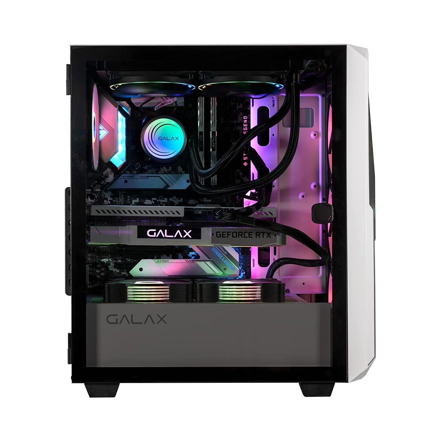 GALAX PC Case Revolution 01 (REV-01) ATX, 4 ARGB Pre installed Fan Case-Cabinets-Galax-computerspace