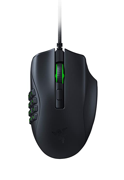 Razer Naga X Ergonomic MMO Wired Gaming Mouse with RGB 16 Programmable Buttons 18000 DPI and 5G Advanced Optical Sensor  Black RZ01-03590100-R3M1