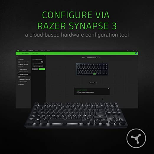 Razer Blackwidow Lite Silent Mechanical Gaming Keyboard with Orange Switch Black Tenkeyless True White Led Backlighting- Rz03-02640100-R3M1-KEYBOARD-RAZER-computerspace