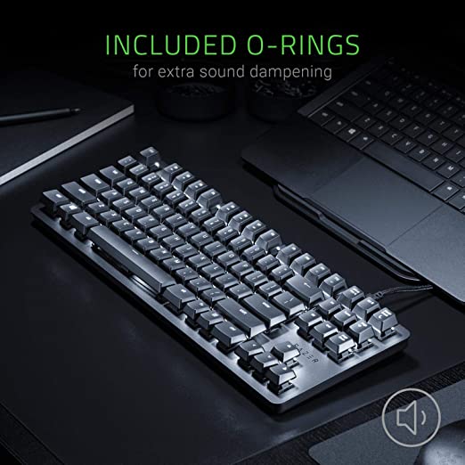 Razer Blackwidow Lite Silent Mechanical Gaming Keyboard with Orange Switch Black Tenkeyless True White Led Backlighting- Rz03-02640100-R3M1-KEYBOARD-RAZER-computerspace