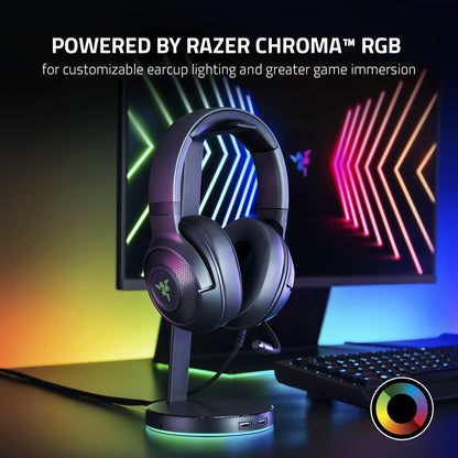 Razer Kraken V3 X Wired Gaming On Ear Headset 7.1 Surround Sound Triforce 40mm Drivers HyperClear Bendable Cardioid Mic RZ04-03750100-R3U1-Headsets-RAZER-computerspace