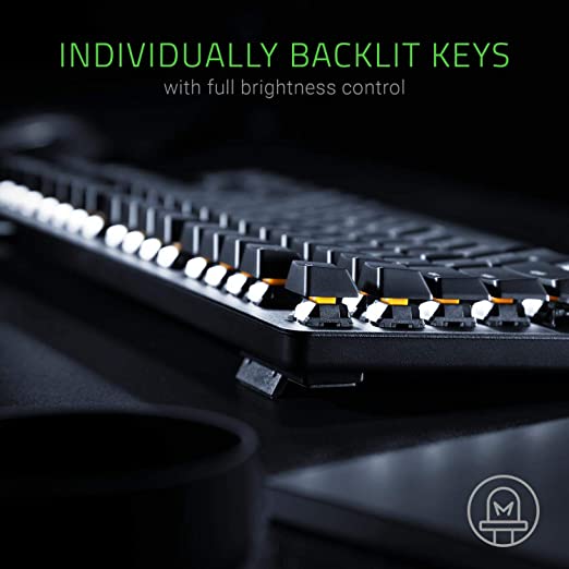 Razer Blackwidow Lite Silent Mechanical Gaming Keyboard with Orange Switch Black Tenkeyless True White Led Backlighting- Rz03-02640100-R3M1-KEYBOARD-RAZER-computerspace