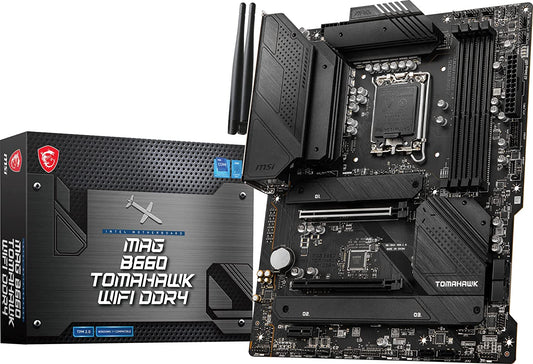 MSI MAG B660 Tomahawk WiFi DDR4 Gaming Motherboard (ATX, 12th Gen Intel Core, LGA 1700 Socket, DDR4, PCIe 4, 2.5G LAN, M.2 Slots, Wi-Fi 6)-Motherboard-MSI-computerspace