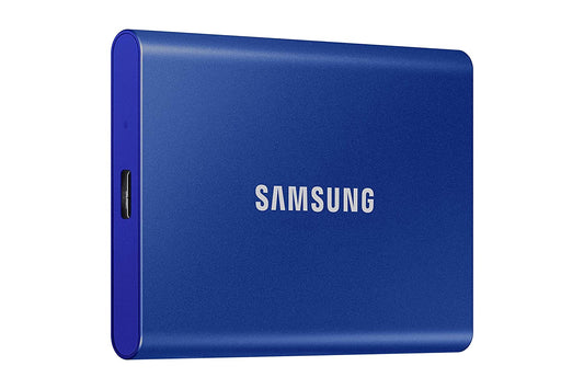 Samsung T7 2TB Up to 1,050MB/s USB 3.2 Gen 2 (10Gbps, Type-C) External Solid State Drive (Portable SSD) Blue (MU-PC2T0H)-Portable SSD-SAMSUNG-computerspace