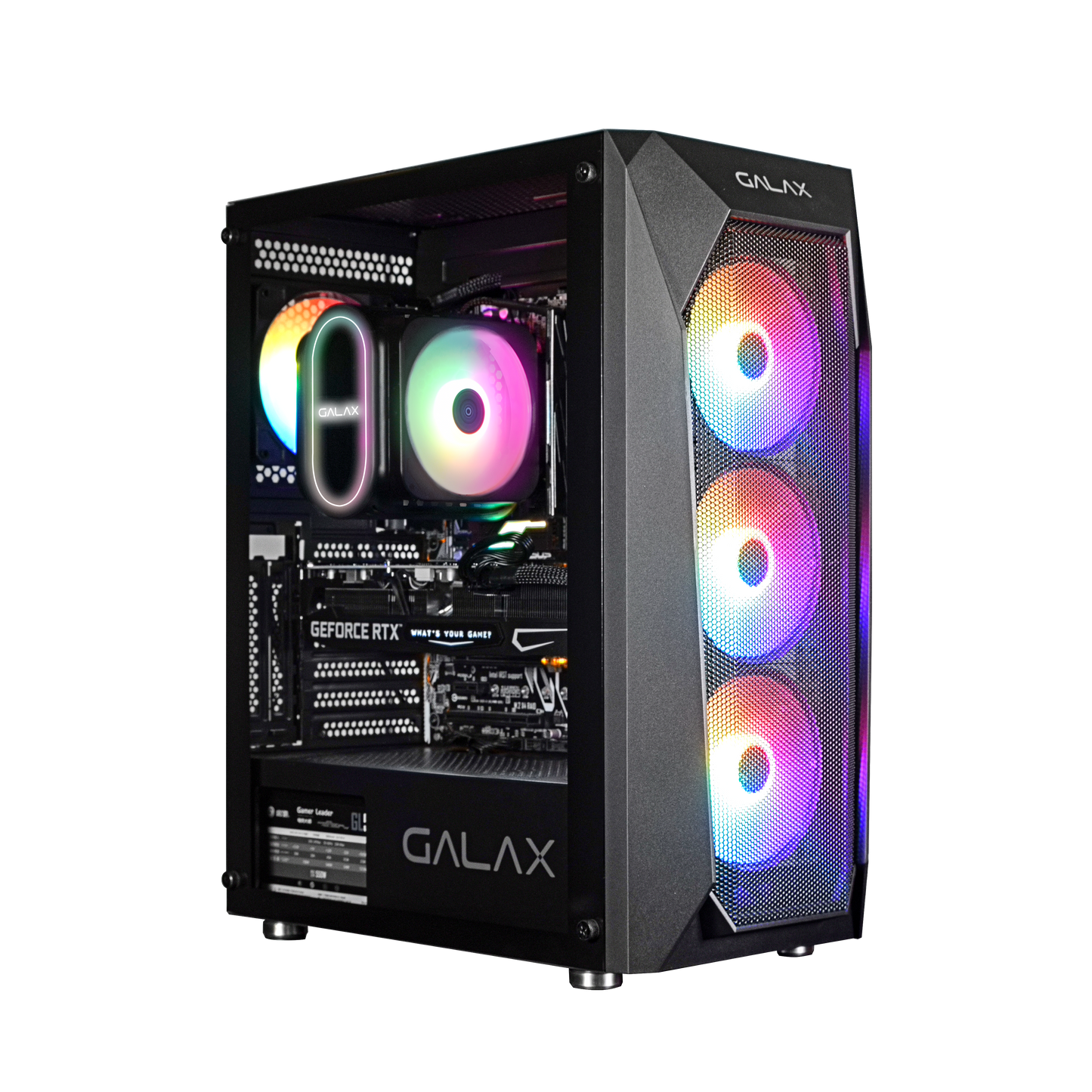 GALAX Revolution 05 RGB Cabinet, Mid Tower, Color Black and White-Cabinets-Galax-computerspace