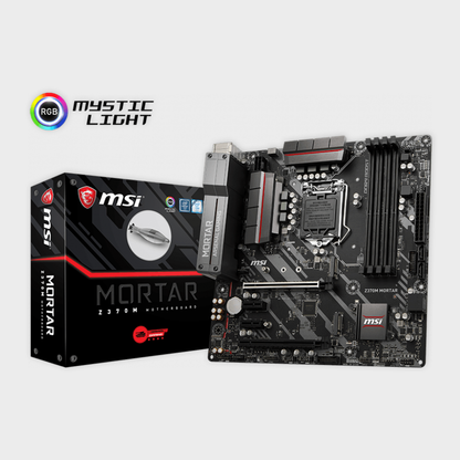 MSI LGA Z370M Mortar 1151 300 Series Motherboard