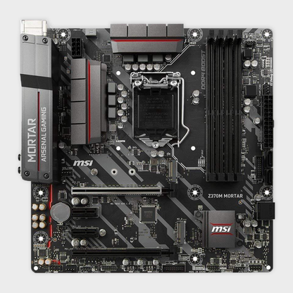 MSI LGA Z370M Mortar 1151 300 Series Motherboard