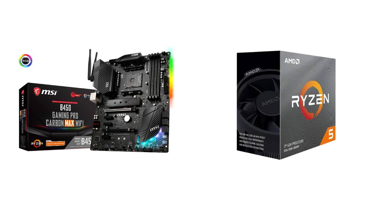 AMD Ryzen 5 3600 with MSI B450 Pro Carbon Max wifi bundle