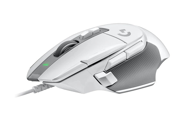 Logitech G502 X Wired Gaming Mouse - LIGHTFORCE Hybrid Optical-Mechanical Primary switches, Hero 25K Gaming Sensor, Compatible with PC/macOS/Windows - White