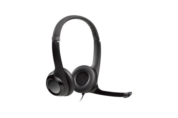 Logitech H390 USB Computer Headset with Noise-Cancelling Mic – Wired On-Ear Headphones for PC & Laptop