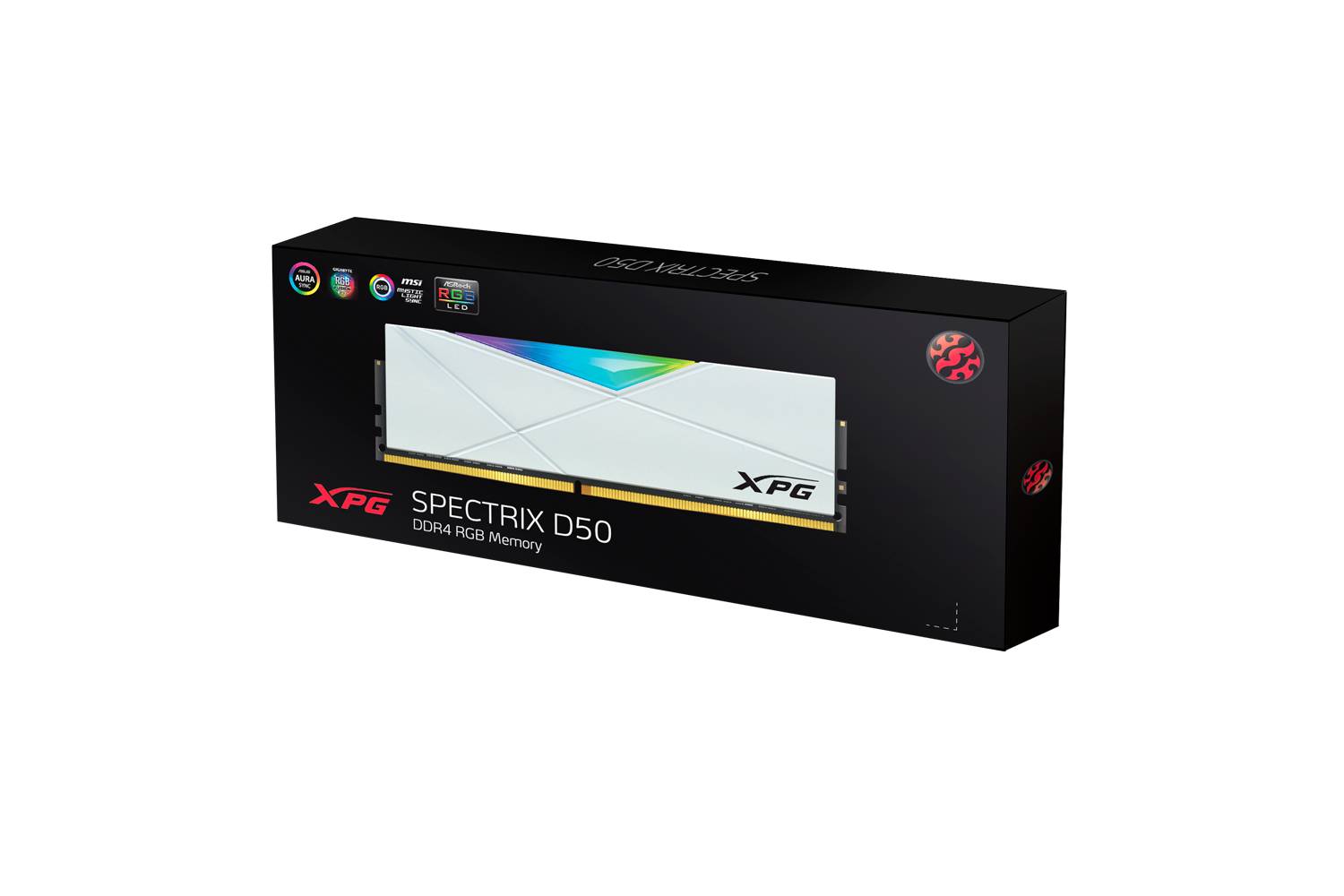 XPG SPECTRIX D50 DDR4 16GB RGB 3200Mhz Memory Module RAM - White