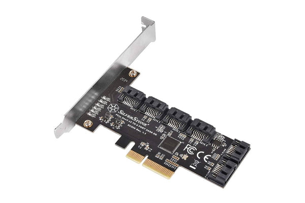 SilverStone Technology ECS06 6 Port SATA Gen3 (6Gbps) Non-RAID PCI Express Gen3 x2 Card