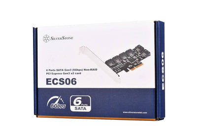 SilverStone Technology ECS06 6 Port SATA Gen3 (6Gbps) Non-RAID PCI Express Gen3 x2 Card