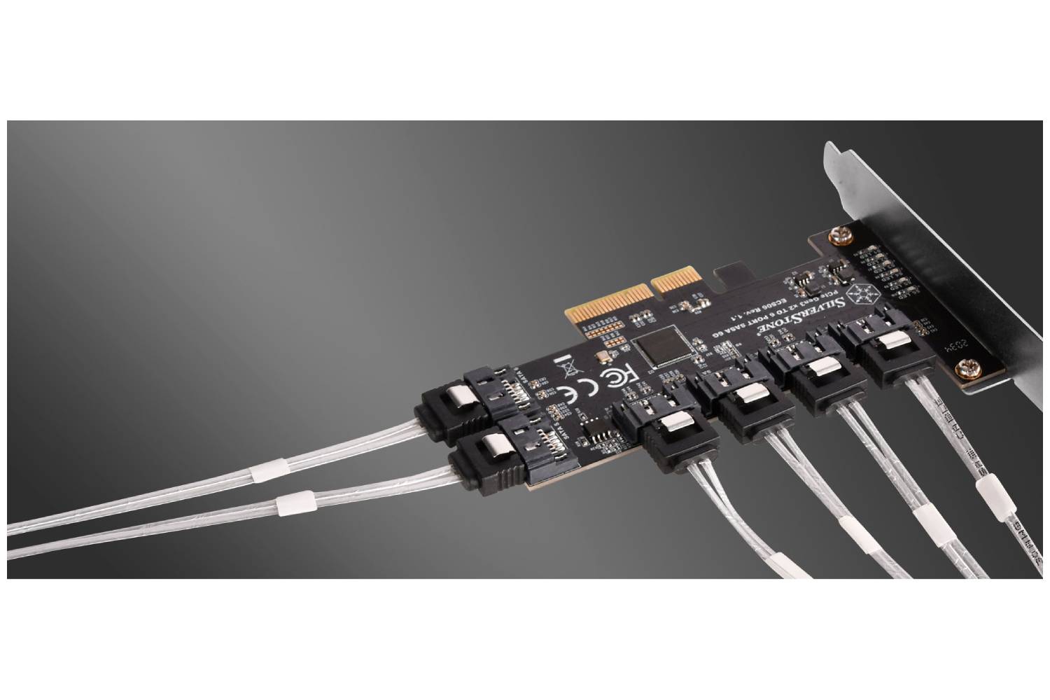 SilverStone Technology ECS06 6 Port SATA Gen3 (6Gbps) Non-RAID PCI Express Gen3 x2 Card