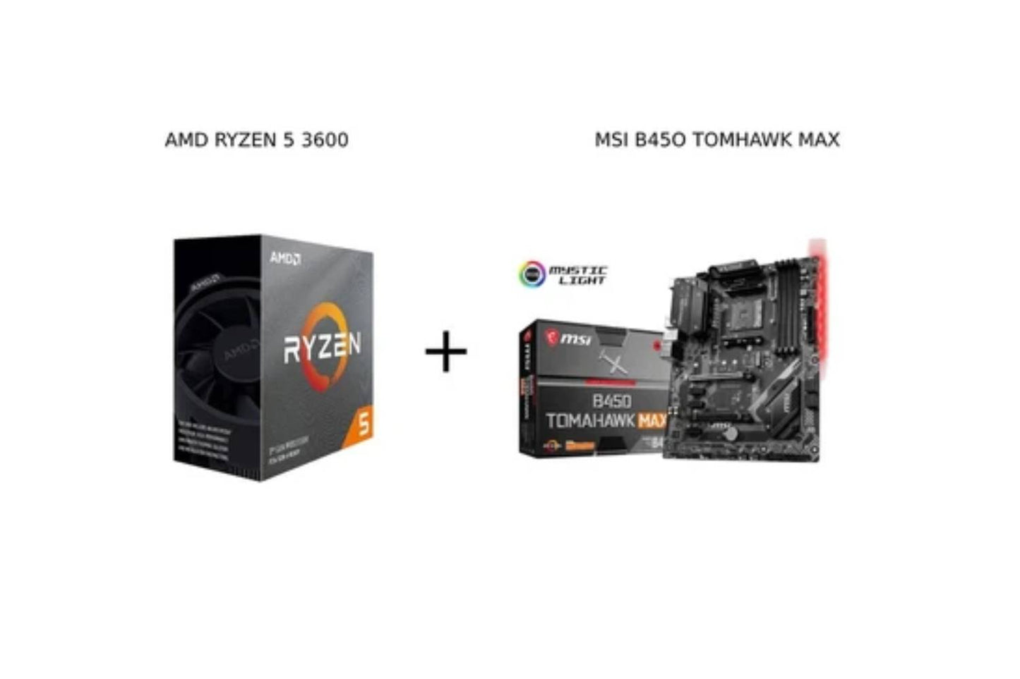 MSI B450 TOMAHAWK MAX Amd Ryzen MOTHERBOARD and AMD Ryzen 5 3600 CPU