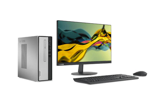 Lenovo IdeaCentre Intel i5 10th gen 3i Mineral Grey desktop with 18.5 FHD inch Monitor