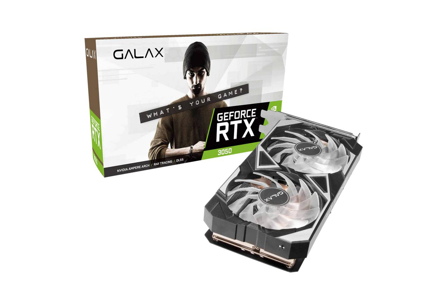 GALAX GeForce RTX 3050 EX (1-Click OC) 8GB GDDR6 128-bit DP*3/HDMI/ Graphics Card