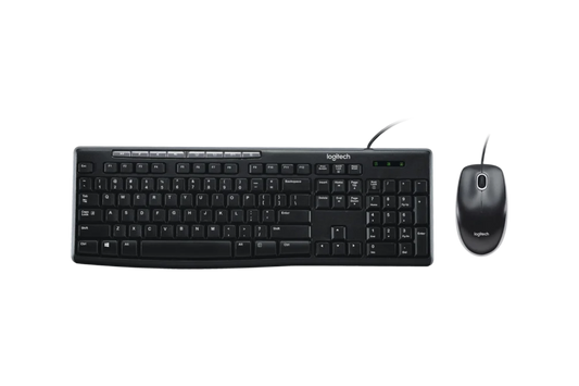 Logitech MK200 Media Wired Keyboard and Mouse Combo (Black)