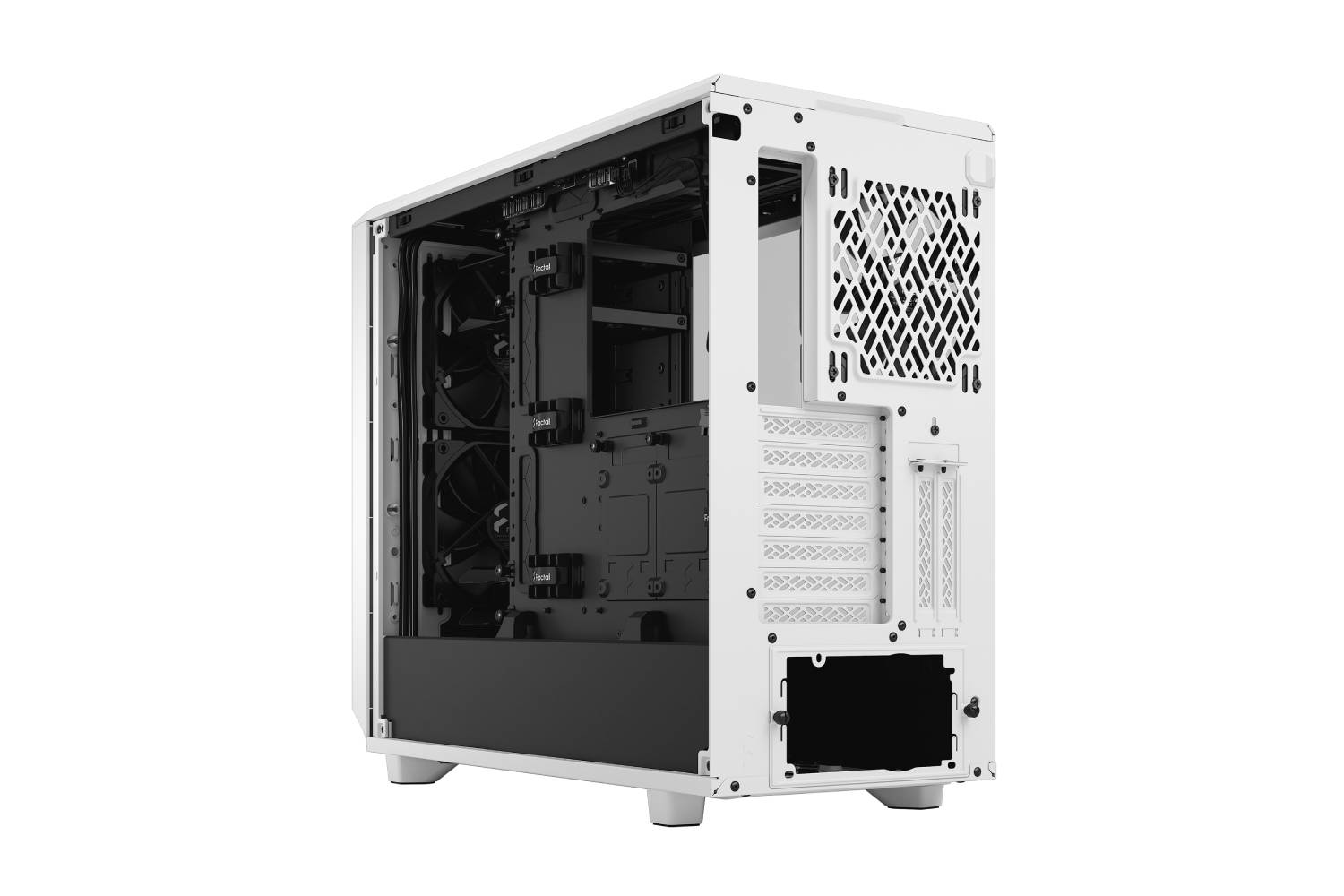 Fractal Meshify 2 Clear Tempered Glass Case White