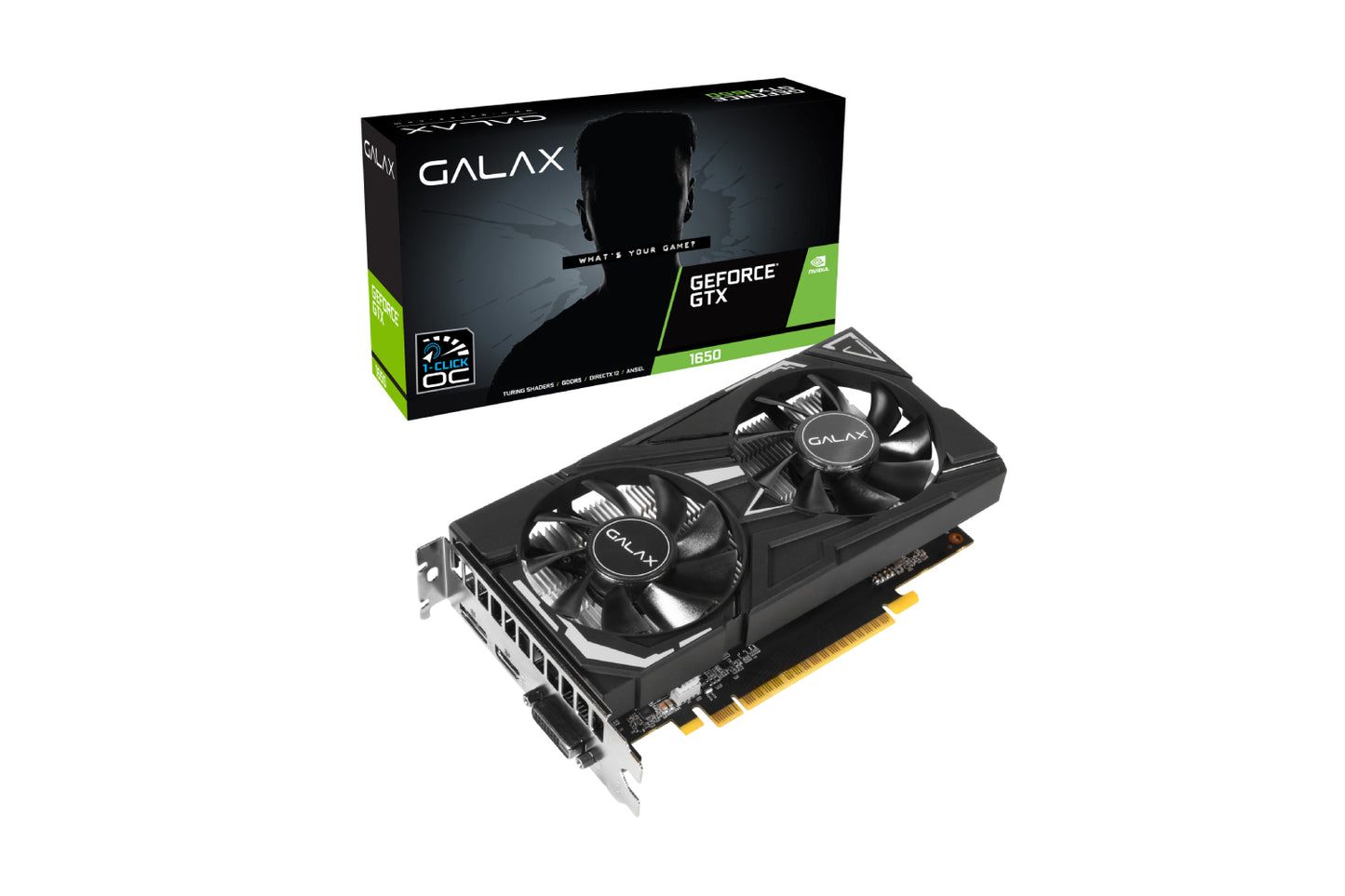 GALAX GeForce GTX 1650 EX (1-Click OC)  Graphics Card