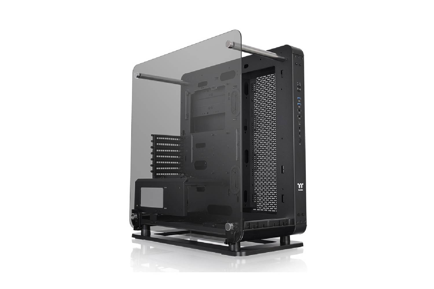 Thermaltake Core P6 Tempered Glass Mid Tower Chassis cabinet - black-CABINETS-Thermaltake-computerspace