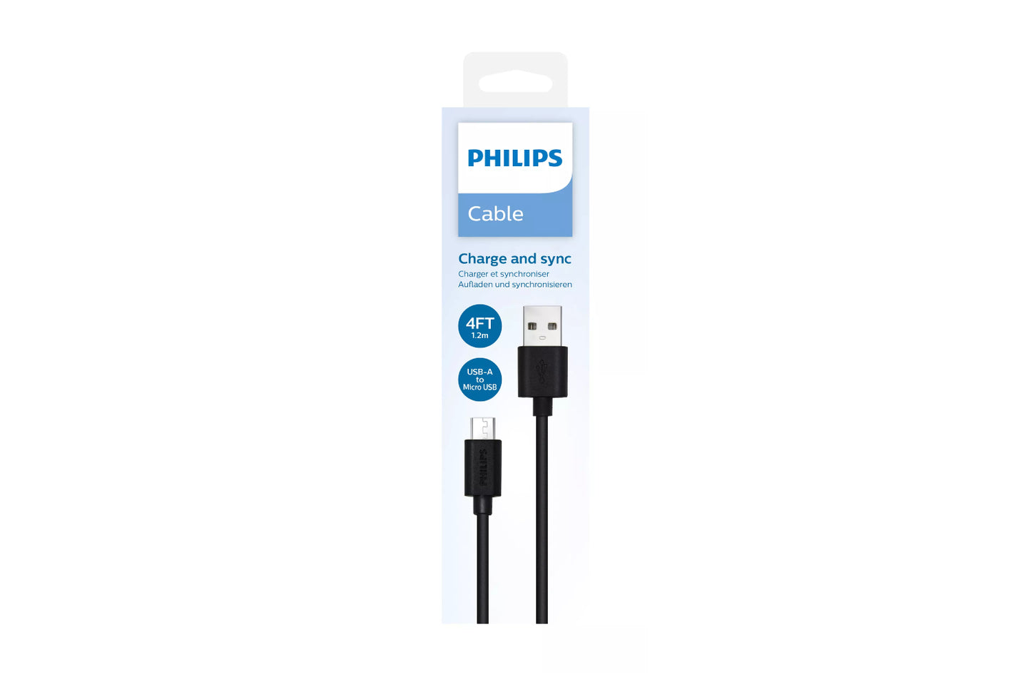 Philips USB to Micro USB cable 1.2M Cable DLC3104U/00-Charging Cable-Philips-computerspace